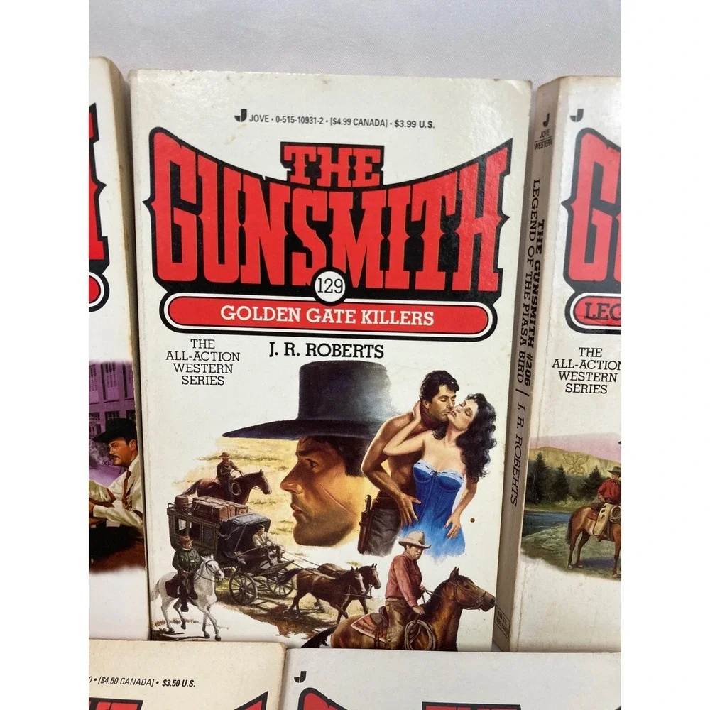 J.R. Roberts The Gunsmith Western Paperback Lot of 5 Nos 124, 129, 168 & 2 more!